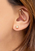 Barrel Stone Earrings, jewelry fashion store miami, danias store miami jewelry , earrings miami store.