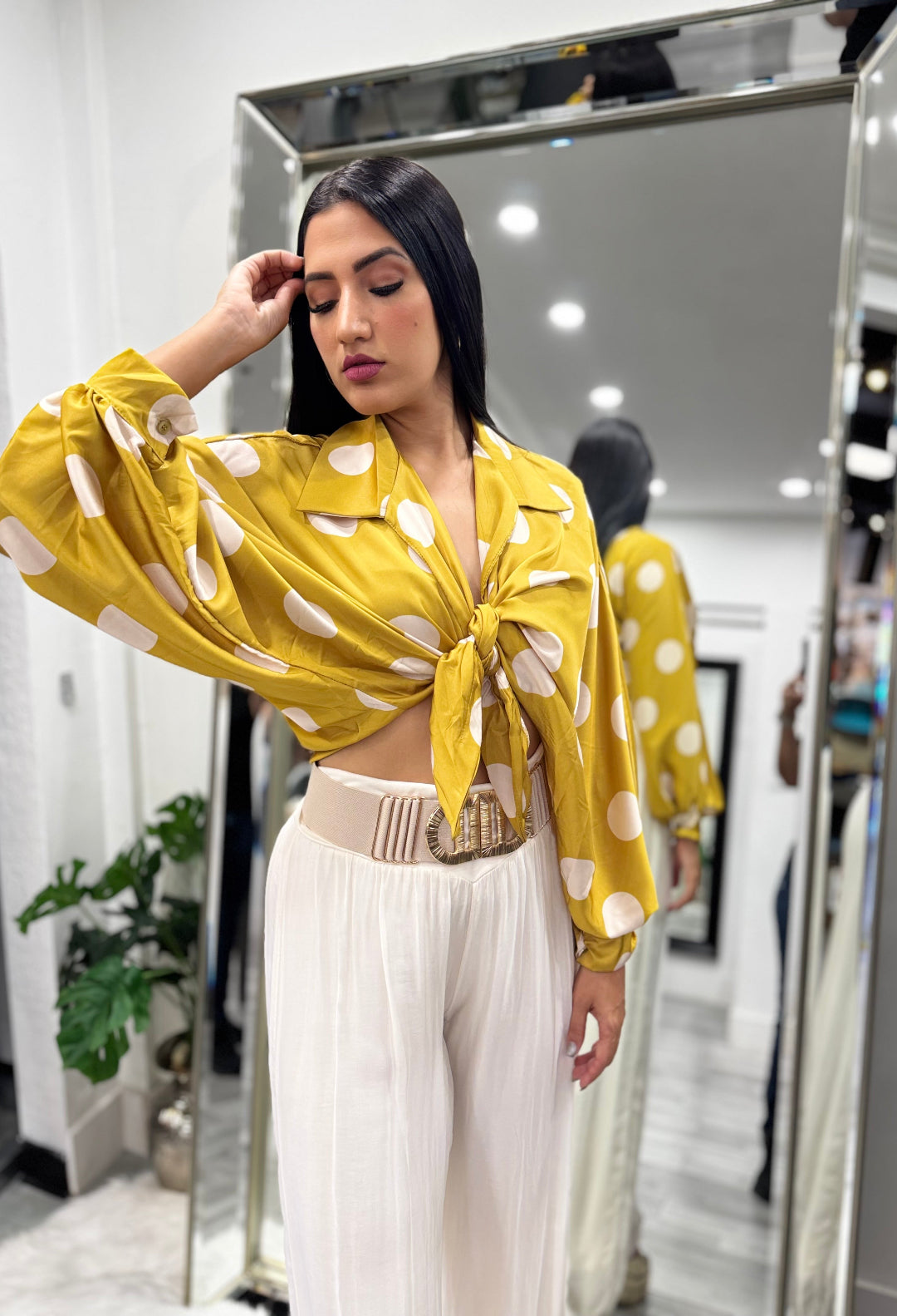 top, one size top, polka top