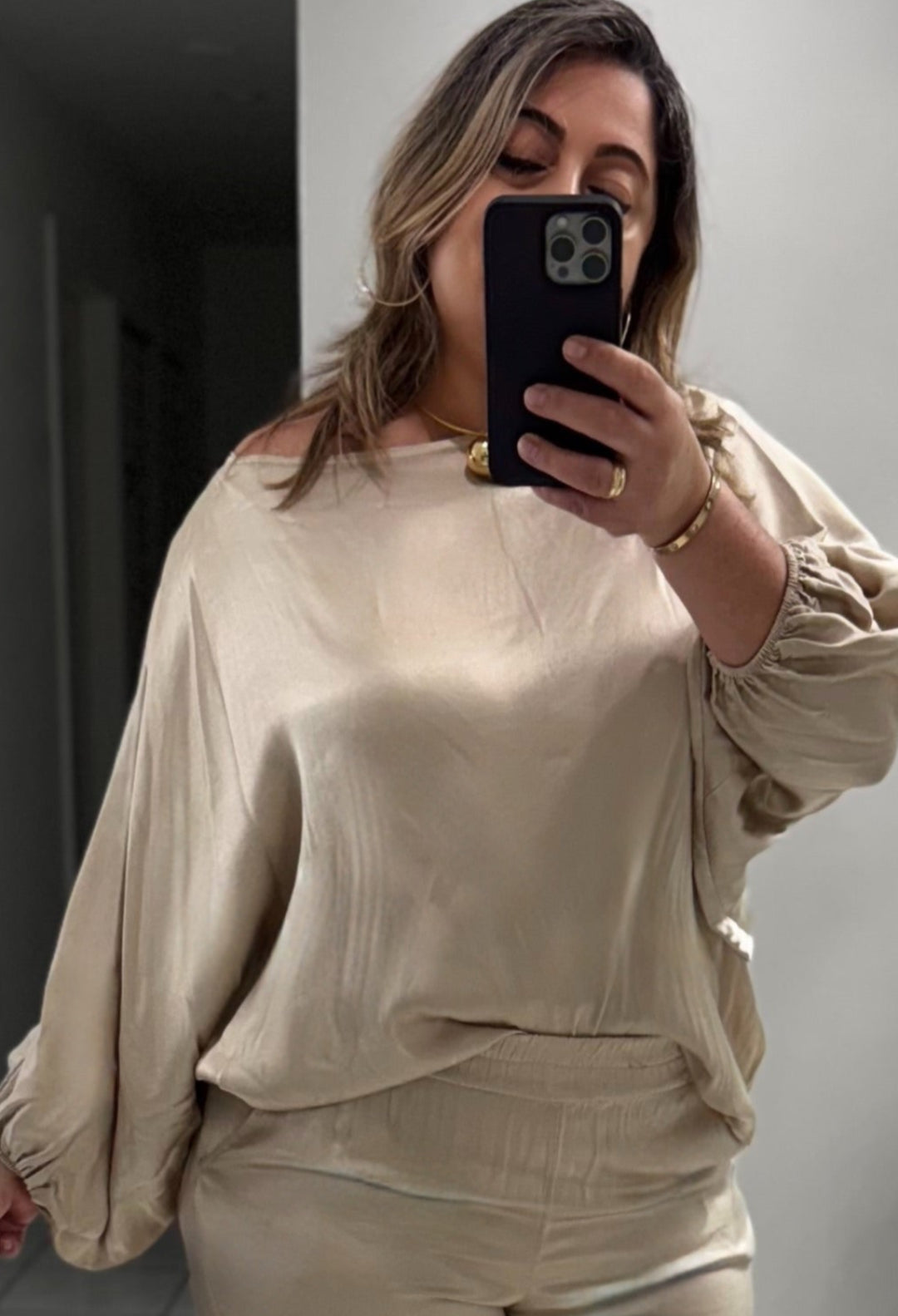 sleeves top, blouse with  wide sleeves