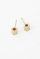 Barrel Stone Earrings, jewelry fashion store miami, danias store miami jewelry , earrings miami store.  