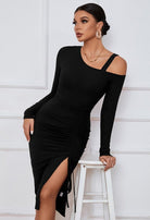 dress, black dress, sleeveless dress