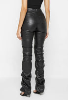 pants, faux leather pants, black pants