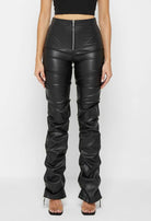 pants, faux leather pants, black pants