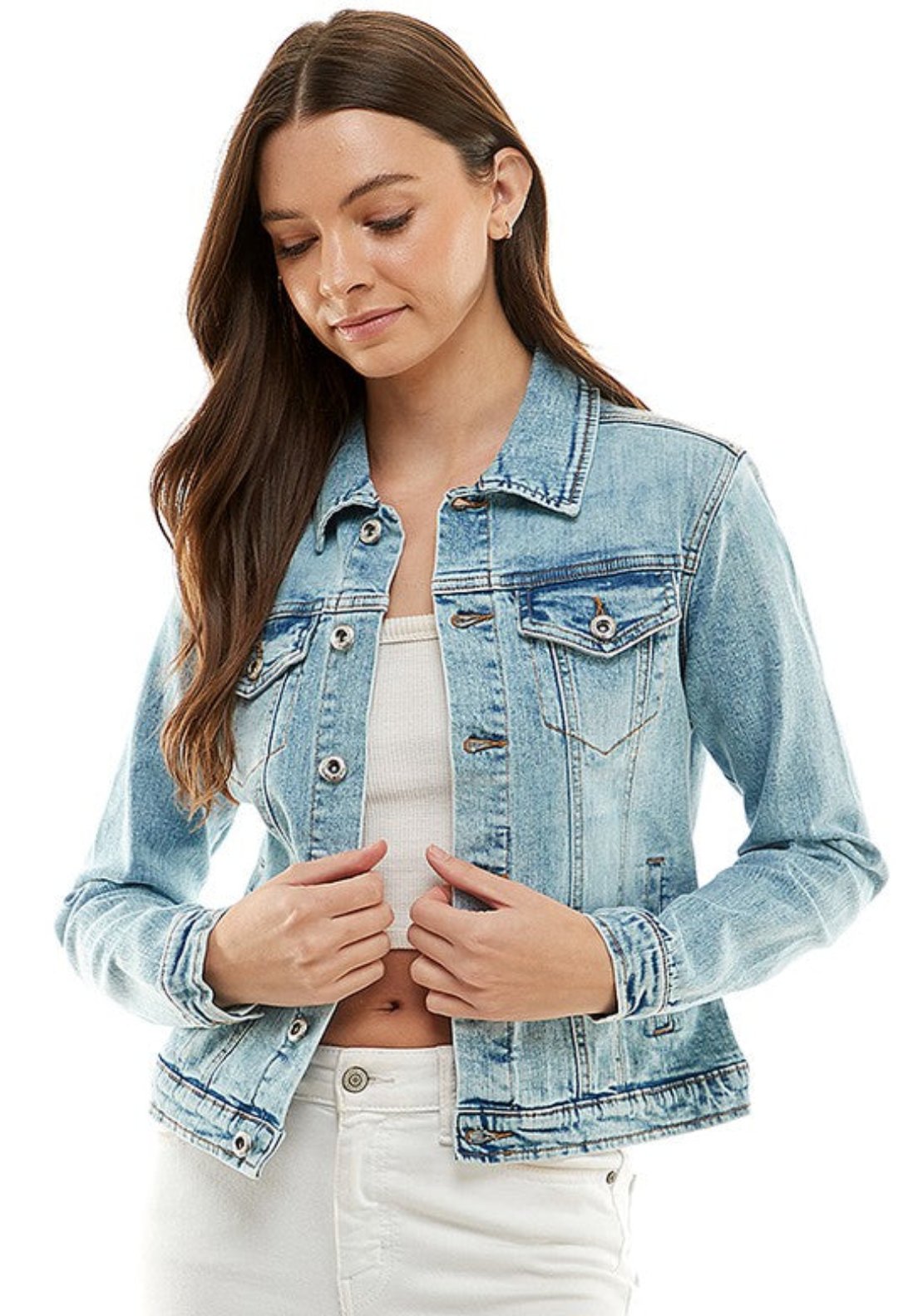 denim jacket, washer denim jacket