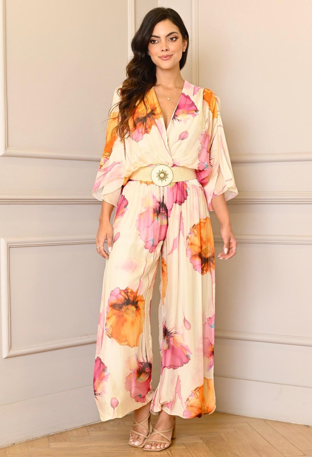 jumpsuit, Italian jumpsuit, one size jumpsuit, floral jumpsuit