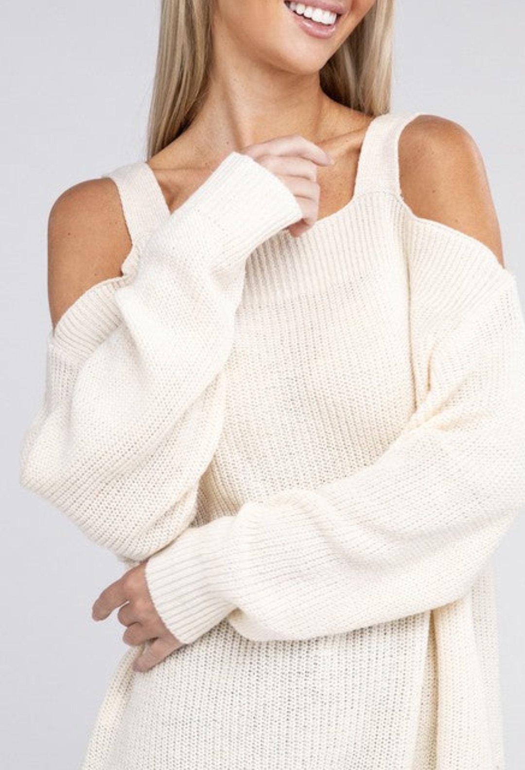 sweater , off white top, ivory top