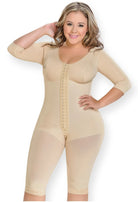 Full Girdle bodysuit, Front Closure, Fajas colombian girdle miami, boutique fashion miami, postpartum faja, fajas beige miami, fajas colombianas miami, fajas stores miami, fajas colombianas beige, Full bodysuit Girdle Beige