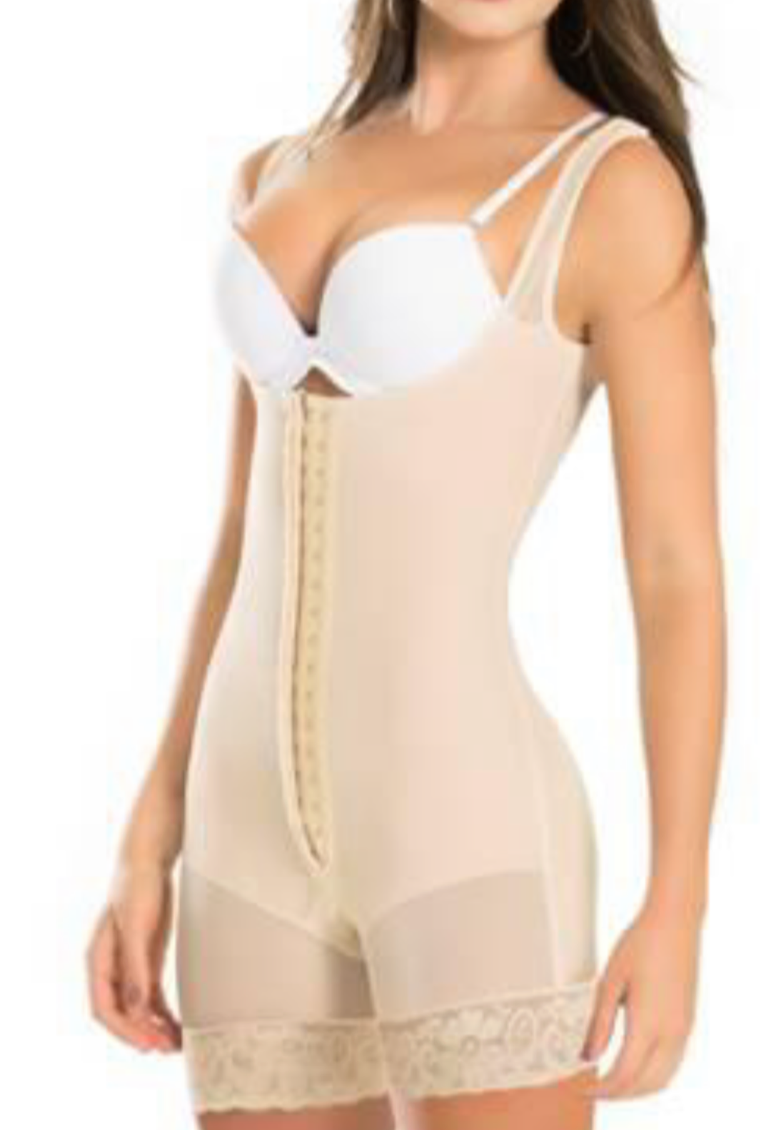 Mid Girdle bodysuit, Free Breasts, Front Closure, Fajas colombian girdle miami, boutique fashion miami, postpartum faja, fajas beige miami, fajas colombianas miami, fajas stores miami, fajas colombianas beige, Mid bodysuit Girdle Beige